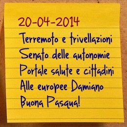 News del 20 aprile 2014