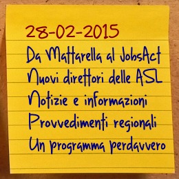 News del 28 febbraio 2015