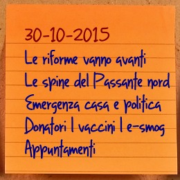 News del 30 ottobre 2015