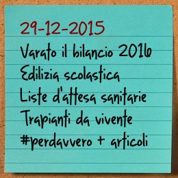 News del 29 dicembre 2015