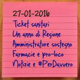 News del 27 gennaio 2016