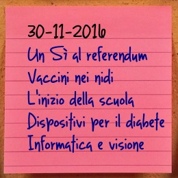 News del 30 novembre 2016