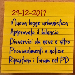 News del 29 dicembre 2017