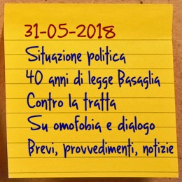 News del 31 maggio 2018