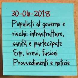 News del 30 giugno 2018