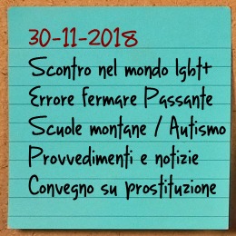 News del 30 novembre 2018