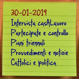 News del 30 gennaio 2019