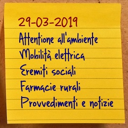 News del 29 marzo 2019