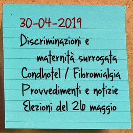 News del 30 aprile 2019