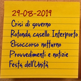 News del 29 agosto 2019