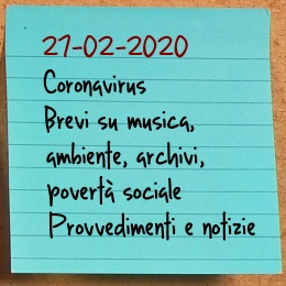 News del 27 febbraio 2020