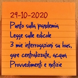 News del 29 ottobre 2020