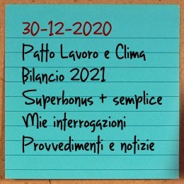 News del 30 dicembre 2020