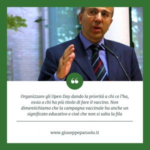 Dare la priorità a chi ce l’ha (anche negli open day vaccinali)