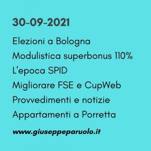 News del 30 settembre 2021