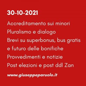 News del 30 ottobre 2021