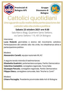 Intervento al convegno “cattolici quotidiani”