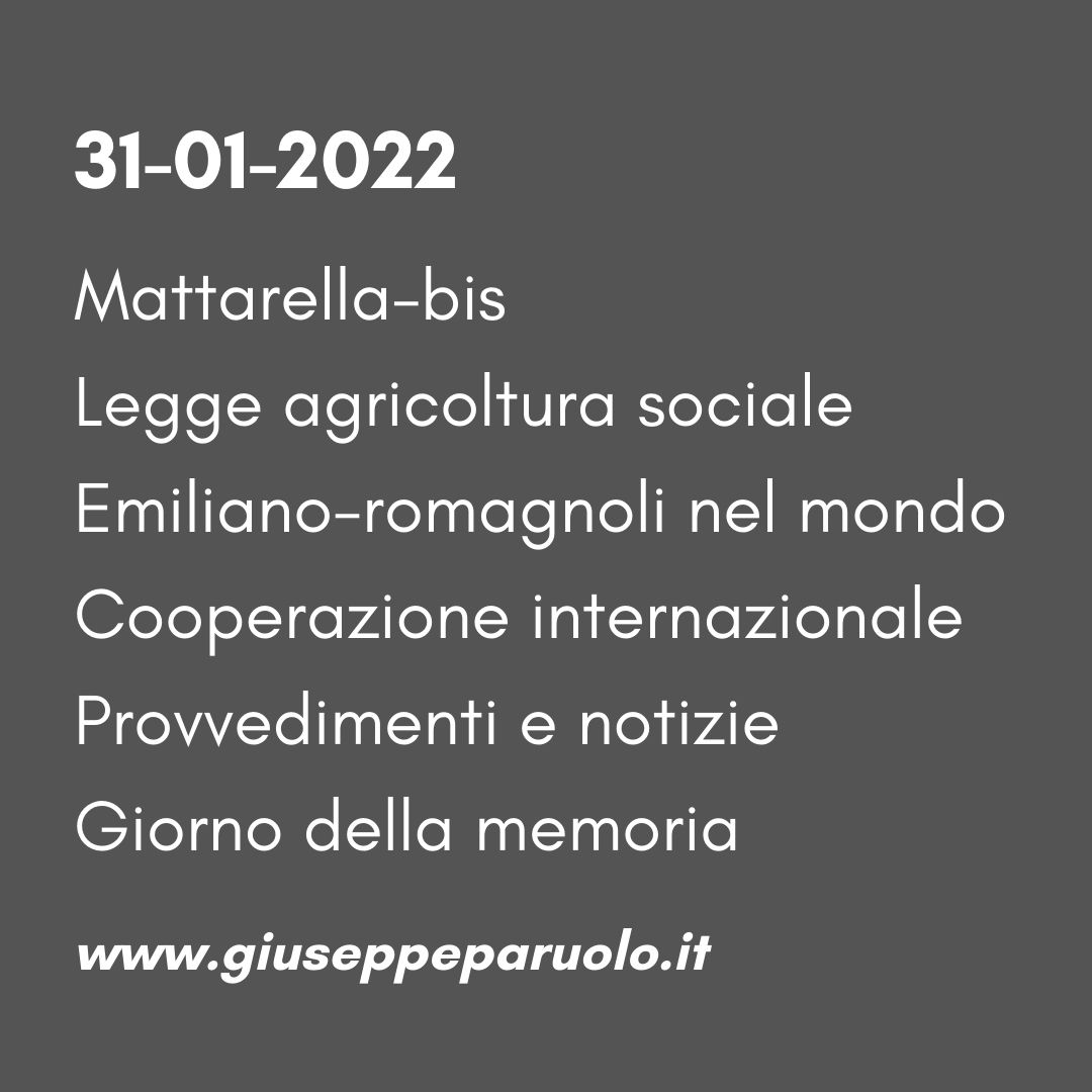 News del 31 gennaio 2022