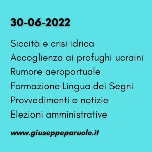 News del 30 giugno 2022