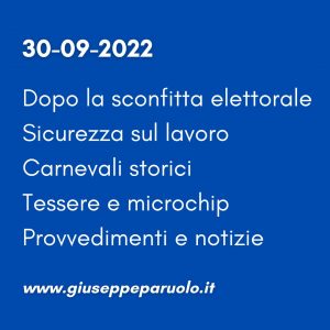 News del 30 settembre 2022