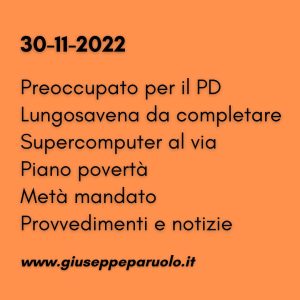 News del 30 novembre 2022