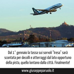 Finalmente si incentiva l’uso del lato opportuno della pista dell’aeroporto Marconi