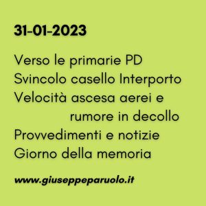 News del 31 gennaio 2023
