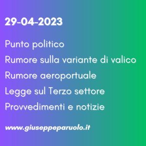 News del 29 aprile 2023