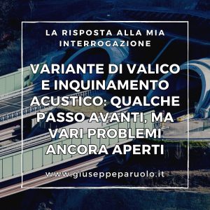 Inquinamento acustico sulla Variante di Valico: a che punto siamo?