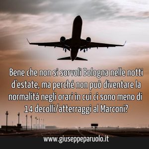 Notti senza sorvoli aerei, bicchiere mezzo pieno o mezzo vuoto?