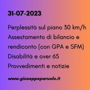 News del 31 luglio 2023