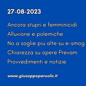 News del 27 agosto 2023