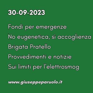 News del 30 settembre 2023