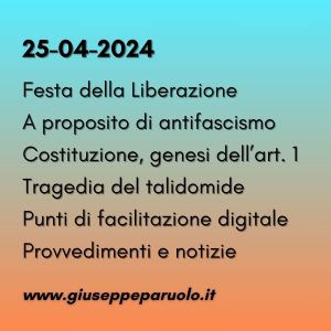 News del 25 aprile 2024