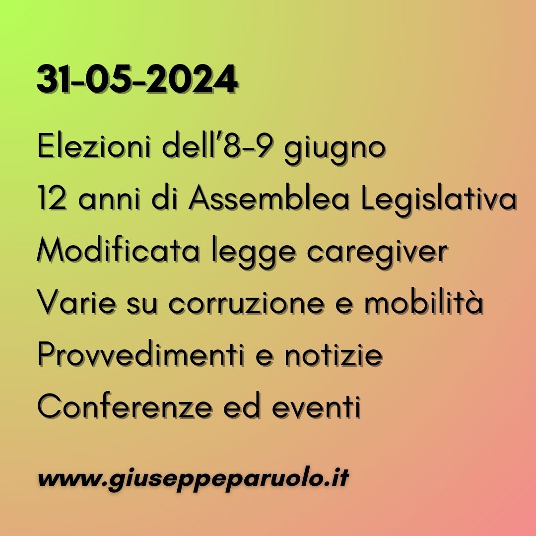 News del 31 maggio 2024