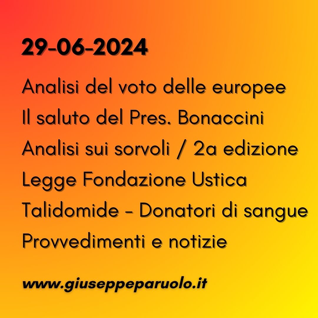 News del 29 giugno 2024