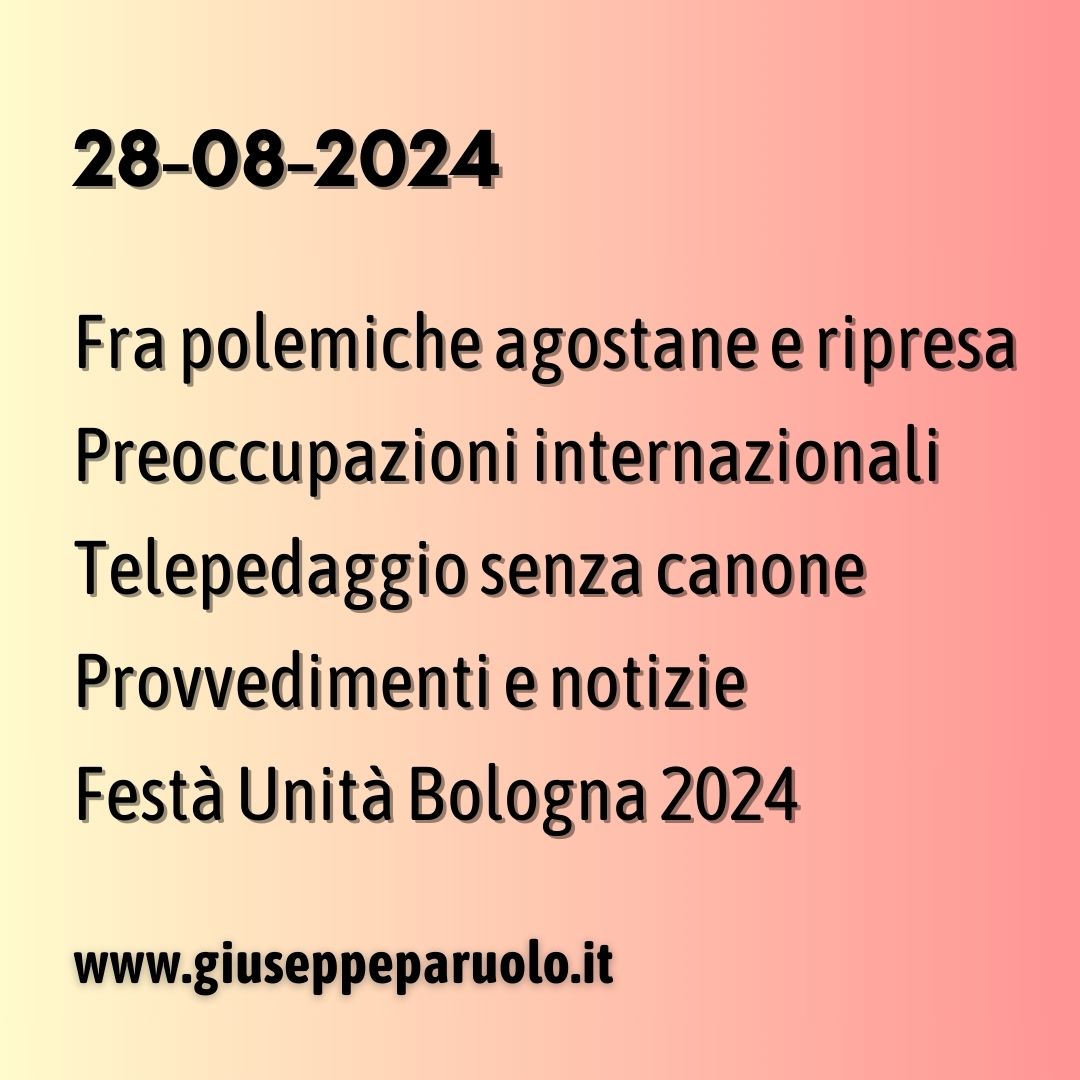 News del 28 agosto 2024