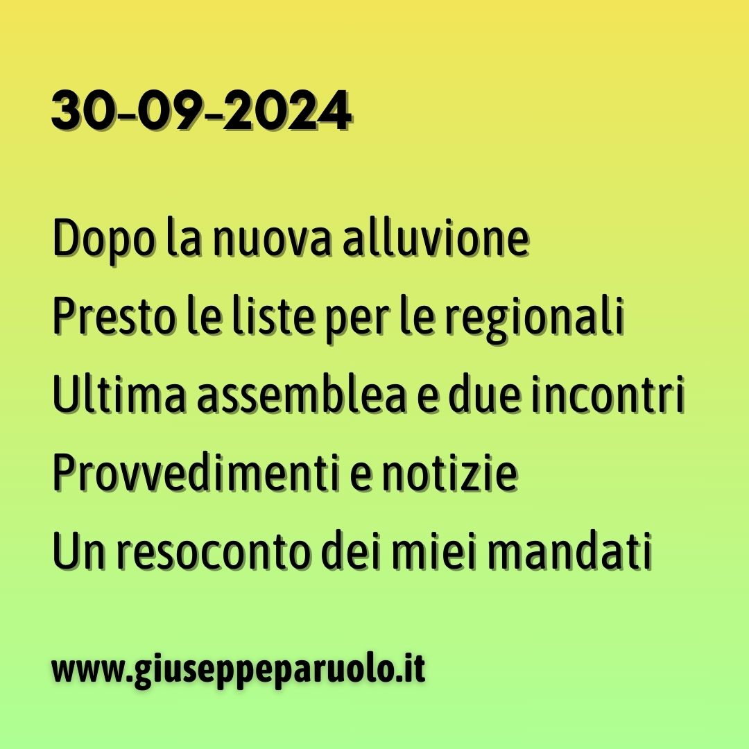 News del 30 settembre 2024
