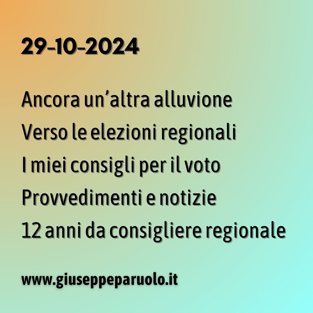 News del 29 ottobre 2024