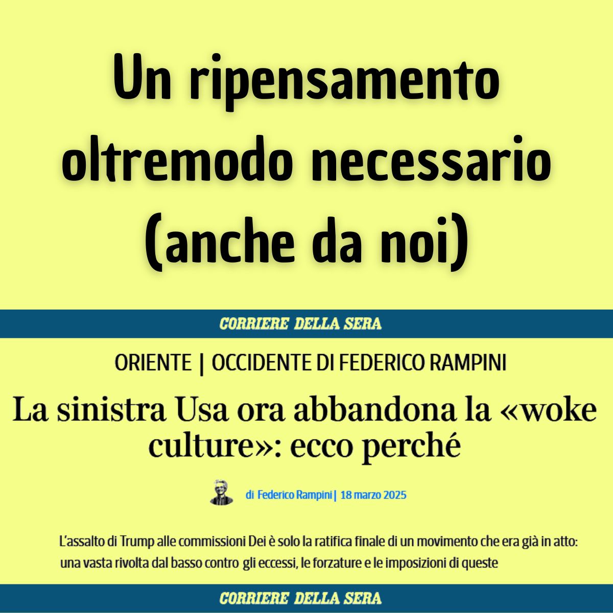 Un ripensamento oltremodo necessario (anche da noi)